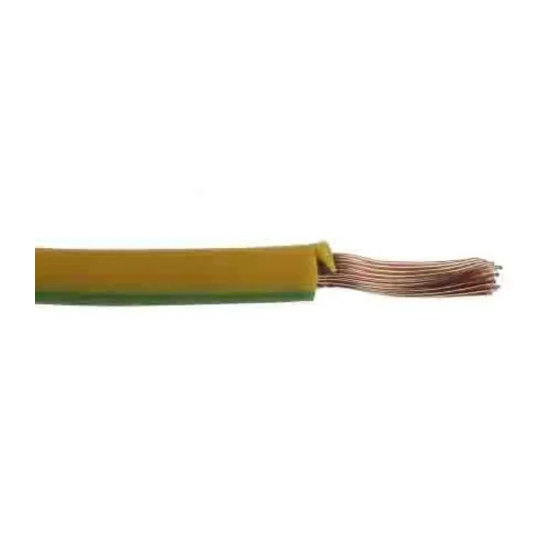 RS PRO Tri-Rated Hook Up Wire, 14 AWG, 50 x 0.25 mm Strands, 2.5mm², 305 m Length, Yellow/Green PVC Jacket, 225-2157