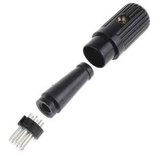 RS PRO 8 Pole Straight Standard DIN Plug Cable Mount, Shielded, Male, 2A 34V Zinc Alloy 611 110-2876