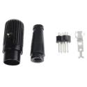 RS PRO 8 Pole Straight Standard DIN Plug Cable Mount, Shielded, Male, 2A 34V Zinc Alloy 611 110-2876