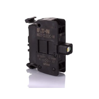 Eaton RMQ Titan M22 Series Light Block, White LED, 12–30V AC/DC, Screw Terminal, 216572 M22-CLEDC-W