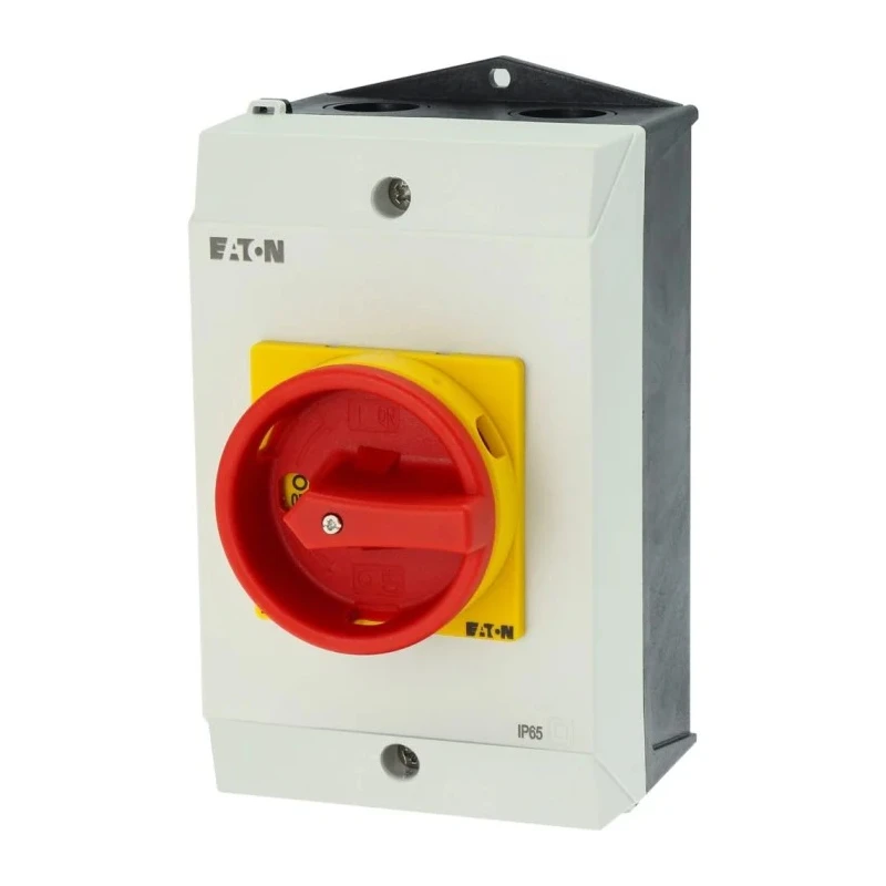 Eaton 3-Pole Surface Mount Isolator Switch, IP65, 190A, 11kW, Red/Yellow Handle, 