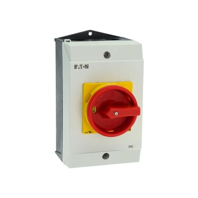Eaton 3-Pole Surface Mount Isolator Switch, IP65, 190A, 11kW, Red/Yellow Handle, 