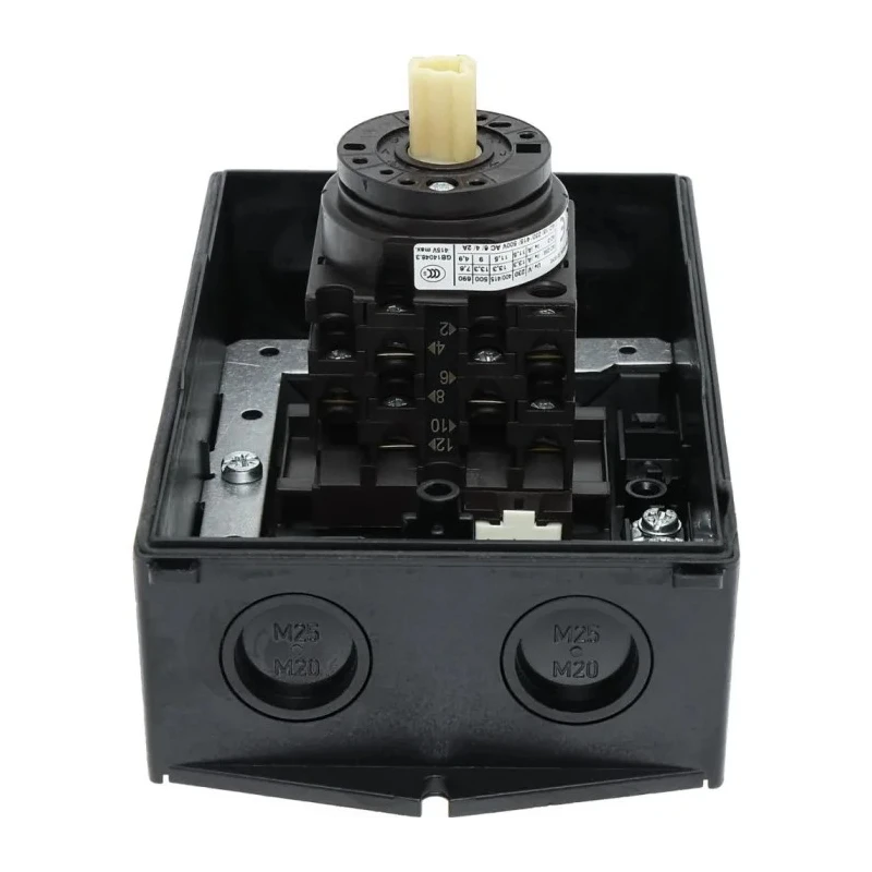 Eaton 3-Pole Surface Isolator Switch, 20A, 5.5kW, IP65, Surface Mount, Yellow/Red Handle, 