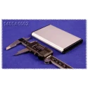 Hammond Extruded Aluminium Enclosure, IP54, Black/Blue/Clear Anodised/Red Lid, 12mm x 100mm x 70mm 1455A1002