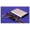 Hammond Extruded Aluminium Enclosure, IP54, Black/Blue/Clear Anodised/Red Lid, 12mm x 100mm x 70mm 1455A1002