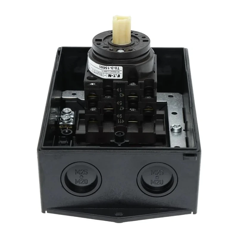 Eaton 3-Pole Surface Isolator Switch, 20A, 5.5kW, IP65, Surface Mount, Yellow/Red Handle, 