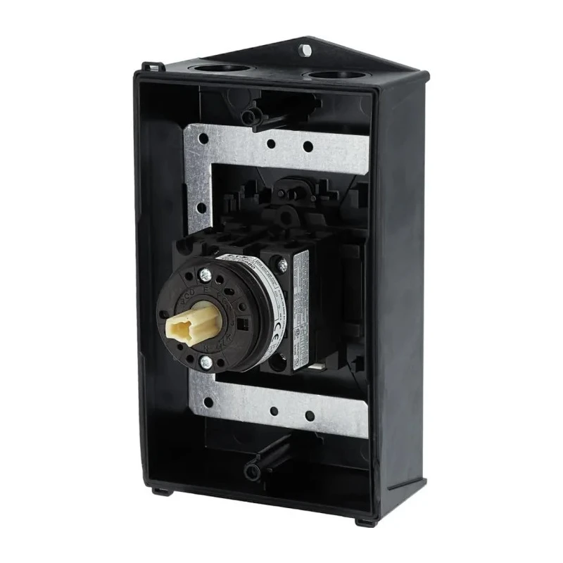 Eaton 3-Pole Surface Isolator Switch, 20A, 5.5kW, IP65, Surface Mount, Yellow/Red Handle, 
