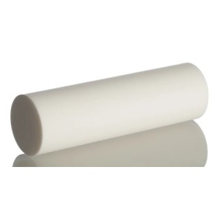 Goodfellow Machinable Glass Ceramic Rod, White, 100 mm Length, 30 mm Diameter 225-5498