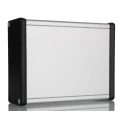 Hammond Extruded Aluminium Enclosure, IP54, 160x125x52 mm, Clear Anodised Body, Black Lid 1455Q1602