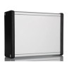 Hammond Extruded Aluminium Enclosure, IP54, 160x125x52 mm, Clear Anodised Body, Black Lid 1455Q1602