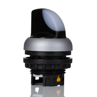 Eaton RMQ-Titan Series 2 Position Illuminated Selector Switch Head, 23mm Cutout, White Handle, IP66 216812 M22-WLK-W