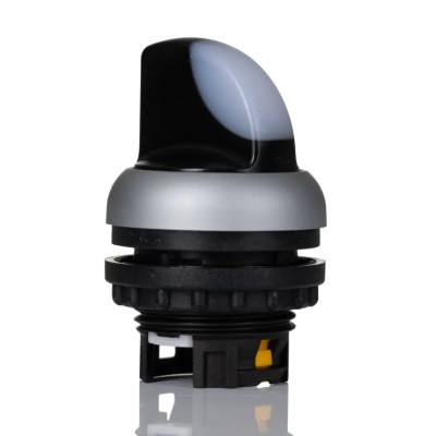 Eaton RMQ-Titan Series 2 Position Illuminated Selector Switch Head, 23mm Cutout, White Handle, IP66 216812 M22-WLK-W