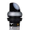 Eaton RMQ-Titan Series 2 Position Illuminated Selector Switch Head, 23mm Cutout, White Handle, IP66 216812 M22-WLK-W