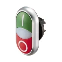 Eaton RMQ Titan M22 Series Green/Red Momentary Double Push Button Switch, 22 mm Cutout, IP66, Plastic, M22-DDL-GR-X1/X0