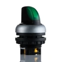 Eaton M22 Series 3 Position Illuminated Selector Switch Head, 23mm Cutout, Green Handle, IP66 216837 M22-WLK3-G