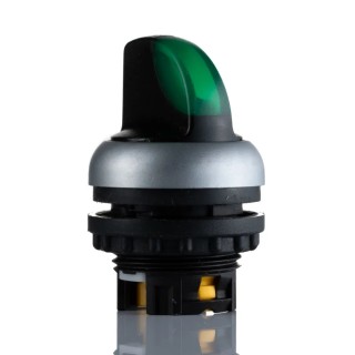 Eaton M22 Series 3 Position Illuminated Selector Switch Head, 23mm Cutout, Green Handle, IP66 216837 M22-WLK3-G