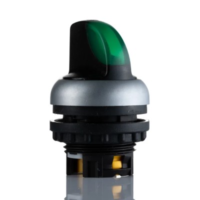 Eaton M22 Series 3 Position Illuminated Selector Switch Head, 23mm Cutout, Green Handle, IP66 216837 M22-WLK3-G