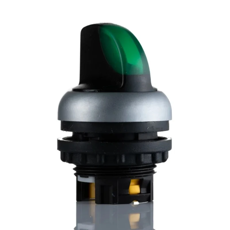 Eaton M22 Series 3 Position Illuminated Selector Switch Head, 23mm Cutout, Green Handle, IP66 216837 M22-WLK3-G