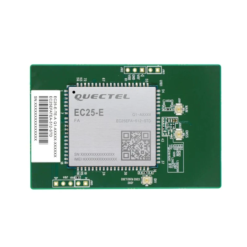 Quectel LTE Module EC25EFATEA-512-STD, Evaluation Board, 150Mbps Download, USB 2.0, PCM Audio, I2C, 29x32x2.4mm