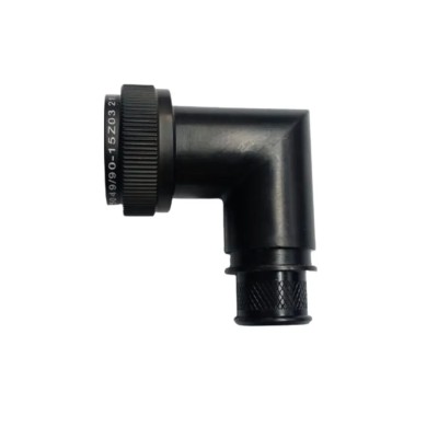 Amphenol Limited Circular Connector Backshell Size 13, Right Angle, Aluminium, Black, Female, Strain Relief M85049Size