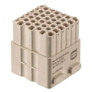HARTING Heavy Duty Power Connector Module, 10A, Female, HAN Modular Series, 42 Contacts, 150V 09140423101