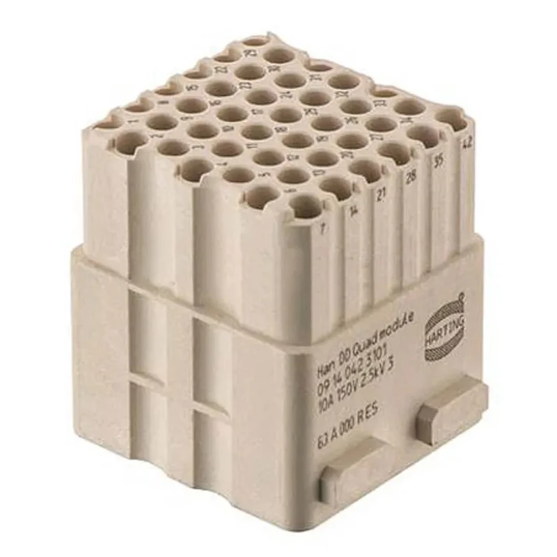 HARTING Heavy Duty Power Connector Module, 10A, Female, HAN Modular Series, 42 Contacts, 150V 09140423101