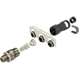 HARTING Circular Connector 4 Contacts Cable M12 Plug Male IP65 IP67 D-coded 50V 4A 21038821411
