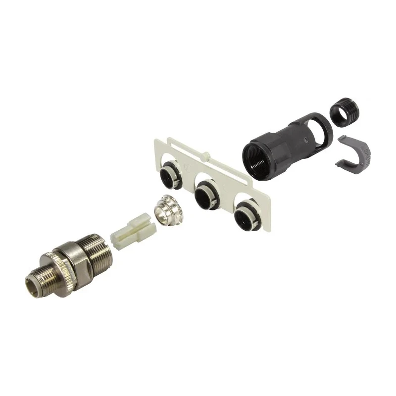 HARTING Circular Connector 4 Contacts Cable M12 Plug Male IP65 IP67 D-coded 50V 4A 21038821411