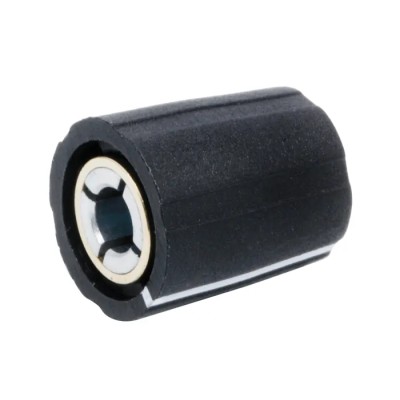 Sifam Potentiometer Knob, 11.5 mm Diameter, 4 mm Circular Shaft, Nylon, Black, S111 004BK