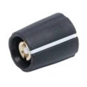 Sifam Potentiometer Knob, 11.5 mm Diameter, 4 mm Circular Shaft, Nylon, Black, S111 004BK