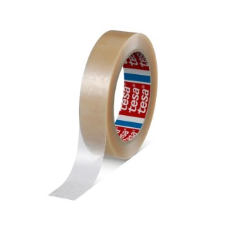 Tesa Transparent Packing Tape, Polyvinyl Chloride Backing, Natural Rubber Adhesive, 66m x 25mm, 67μm 04104-00018-00