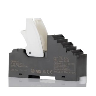 Omron Relay Socket 8 Way DIN Rail 250V AC Screw Terminals PYF-08-PU