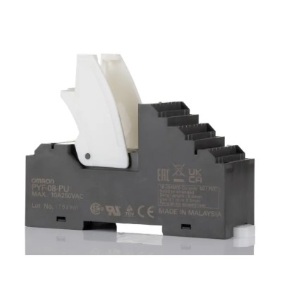 Omron Relay Socket 8 Way DIN Rail 250V AC Screw Terminals PYF-08-PU