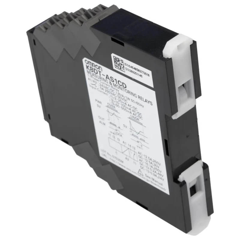 Omron Monitoring Relay 1 Phase, SPDT, DIN Rail, 2mA–500mA, 100–240V AC K8DT-AS1CD