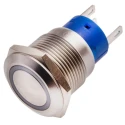 RS PRO Illuminated Push Button Switch, Latching, Panel Mount, 19.2 mm Cutout, SPDT Yellow LED, IP67, 12V DC 250V AC 111-3770