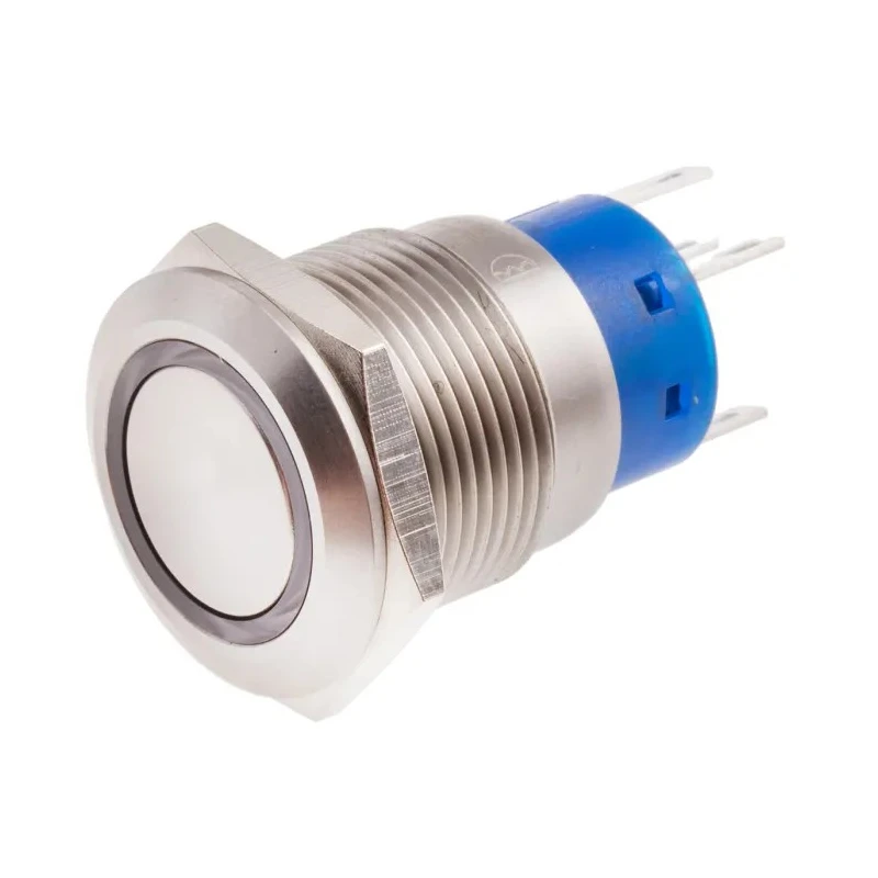 RS PRO Illuminated Push Button Switch, Latching, Panel Mount, 19.2 mm Cutout, SPDT, White LED, IP67, 250V AC 111-3891