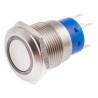 RS PRO Illuminated Push Button Switch, Latching, Panel Mount, 19.2 mm Cutout, SPDT, White LED, IP67, 250V AC 111-3891