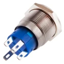 RS PRO Illuminated Push Button Switch, Latching, Panel Mount, 19.2 mm Cutout, SPDT, White LED, IP67, 250V AC 111-3891