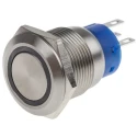 RS PRO Illuminated Push Button Switch, Latching, Panel Mount, 19.2 mm Cutout, SPDT, Yellow LED, IP67, 12 V DC 250 V 111-3881