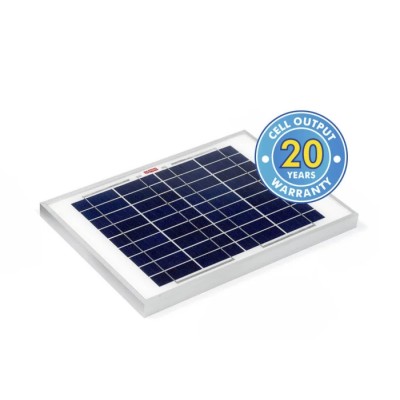 PV Logic Wall Mount 10W Polycrystalline Solar Panel, 22V Open Circuit, 70Ah Bank, Ring Terminal, STP010P