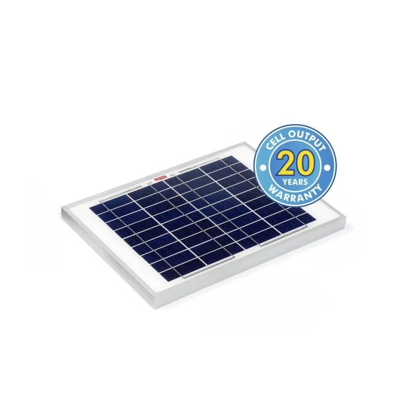 PV Logic Wall Mount 10W Polycrystalline Solar Panel, 22V Open Circuit, 70Ah Bank, Ring Terminal, STP010P