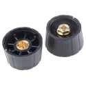 Sifam Potentiometer Knob, 29.5 mm Diameter, Nylon, Black, Circular Shaft, 6.35 mm, S291 250BK