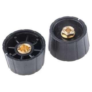 Sifam Potentiometer Knob, 29.5 mm Diameter, Nylon, Black, Circular Shaft, 6.35 mm, S291 250BK