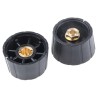 Sifam Potentiometer Knob, 29.5 mm Diameter, Nylon, Black, Circular Shaft, 6.35 mm, S291 250BK