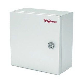 nVent HOFFMAN Steel Wall Box, Mild Steel, White, IP66, IK09, Hinged Door, Quarter Turn Latch, RAL 7035 – 