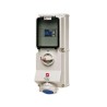 Mennekes Wall Mount Industrial Power Receptacle , 16A, 230V, IP67, Blue/White - 3 Pole