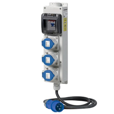 MENNEKES Blue 3P Industrial Power Connector, 16A, 230V, Screw Termination IP44
