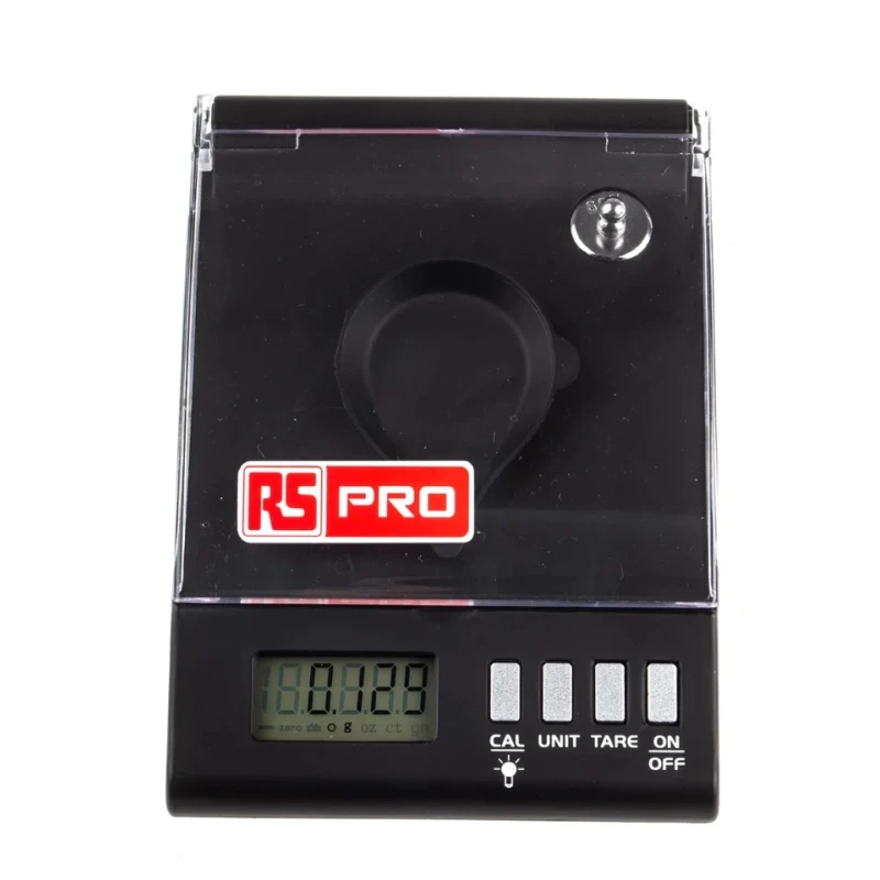 RS PRO Bench Weighing Scale, 30g Capacity, LCD Display, Compact, 0.001g Resolution 111-3669
