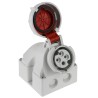 MENNEKES Industrial Power Connector Wall Mount, 16A, 40V, IP67 Red, Screw Terminal, 4-Pole