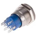RS PRO Illuminated Push Button Switch Latching, DPDT, Panel Mount, 19.2 mm Cutout, Red LED, IP67, 250V AC 111-5793